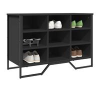 vidaXL Zapatero de madera de ingeniería negro 90x38x61,5 cm