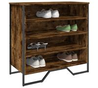 vidaXL Zapatero de madera de ingeniería roble ahumado 80x38x78 cm