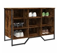 vidaXL Zapatero de madera de ingeniería roble ahumado 90x38x61,5 cm