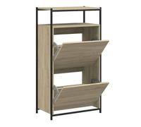 vidaXL Zapatero de madera de ingeniería Roble Sonoma 60x34x112 cm