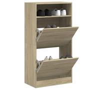 vidaXL Zapatero de madera de ingeniería roble Sonoma 60x34x116 cm