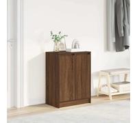 vidaXL Zapatero de madera de roble marrón 57x34x76 cm