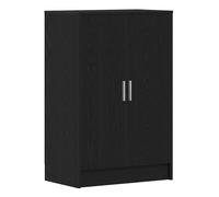 vidaXL Zapatero de madera Roble Negro - Organizador de zapatos, 60x35x92 cm