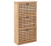 vidaXL Zapatero de madera maciza de nogal 55x20x104 cm