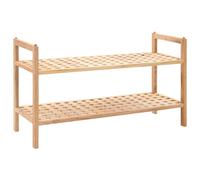 vidaXL Zapatero de madera maciza de nogal 69x26x40 cm