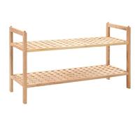 vidaXL Zapatero de madera maciza de nogal 69x26x40 cm Mueble organizador