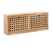vidaXL Zapatero de madera maciza de nogal 94x20x38 cm