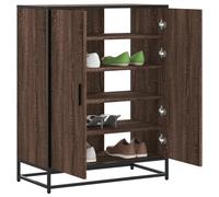 vidaXL Zapatero de madera y metal marrón roble 75x38x97,5 cm