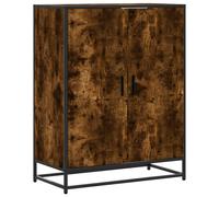 vidaXL Zapatero de madera y metal roble ahumado 75x38x97,5 cm