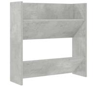 vidaXL Zapatero de Pared Colgante Organizador de Zapatos Armario Pasillo Almacenaje Estantería Muebles de Contrachapada Gris Hormigón 60x18x60 cm
