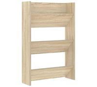 vidaXL Zapatero de Pared Colgante Organizador de Zapatos Armario Pasillo Almacenaje Estantería Muebles Contrachapada Color Roble Sonoma 60x18x90 cm