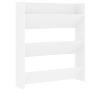 vidaXL Zapatero de pared colgante Organizador de zapatos madera contrachapada blanco 80x18x90 cm
