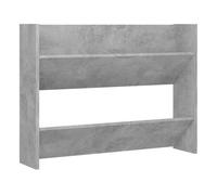 vidaXL Zapatero de pared madera contrachapada gris hormigón 80x18x60cm