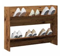 vidaXL Zapatero de pared madera de ingeniería envejecida 80x18x60 cm