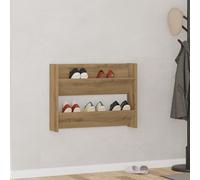 vidaXL Zapatero de pared madera ingeniería roble artisan 80x18x60 cm