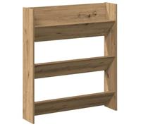 vidaXL Zapatero de pared en madera de ingeniería Roble Artisan 80x18x90 cm