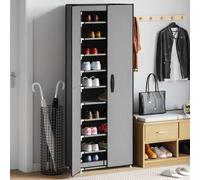 vidaXL Zapatero de tela gris 60x30x166 cm
