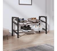 vidaXL Zapatero extensible con dos estantes 119x24x37 cm