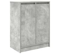 vidaXL Zapatero Gris hormigón 57x34x76 cm Madera industrial
