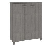 vidaXL Zapatero HAMAR madera maciza pino gris claro 85x40x108 cm