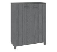 vidaXL Zapatero HAMAR madera maciza de pino 85x40x108 cm Gris oscuro
