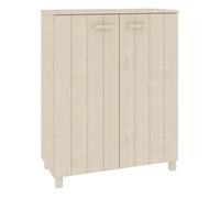 vidaXL Zapatero HAMAR madera pino maciza marrón miel 85x40x108 cm