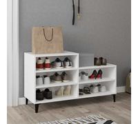 vidaXL Zapatero madera contrachapada blanco 102x36x60 cm