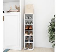 vidaXL Zapatero madera contrachapada blanco 27,5x27x102 cm