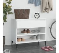 vidaXL Zapatero madera contrachapada blanco 70x36x60 cm