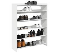 vidaXL Zapatero madera contrachapada blanco 80x25x100 cm