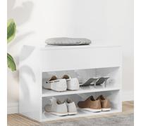 vidaXL Zapatero madera contrachapada blanco brillante 60x30x45cm