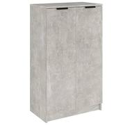 vidaXL Zapatero Madera contrachapada Gris hormigón 59x35x100,5 cm