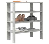 vidaXL Zapatero madera contrachapada gris hormigón 61x32x70 cm