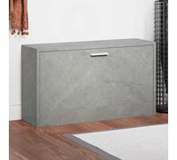 vidaXL Zapatero madera contrachapada gris hormigón 80x24x45 cm