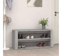 vidaXL Zapatero madera contrachapada gris Sonoma 100x35x45 cm