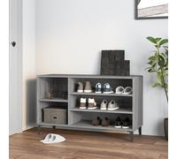 vidaXL Zapatero madera contrachapada gris Sonoma 102x36x60 cm