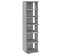 vidaXL Zapatero Madera contrachapada Gris Sonoma 27,5x27x102 cm
