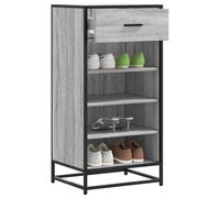 vidaXL Zapatero madera contrachapada gris sonoma 48x38x97,5 cm