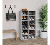vidaXL Zapatero madera contrachapada gris Sonoma 54x34x100,5 cm