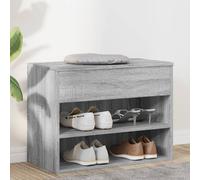 vidaXL Zapatero madera contrachapada gris Sonoma 60x30x45 cm