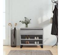 vidaXL Zapatero madera contrachapada gris Sonoma 70x36x60 cm
