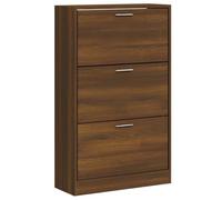 vidaXL Mueble zapatero de madera contrachapada 63x24x103 cm marrón roble