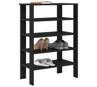 vidaXL Zapatero madera contrachapada negro 61x32x87,5 cm