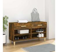 vidaXL Mueble Zapatero de Madera Contrachapada Armario Adorno Estante Color Negro, Marrón roble, Blanco