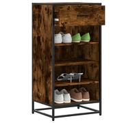 vidaXL Zapatero madera contrachapada roble ahumado 48x38x97,5 cm