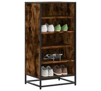 vidaXL Zapatero madera contrachapada roble ahumado 48x38x97,5 cm