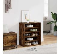 vidaXL Zapatero madera contrachapada roble ahumado 60x35x70 cm