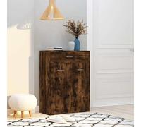 vidaXL Mueble Zapatero Contrachapada Roble Armario Zapatos Salón Color Marrón roble, Blanco brillante, Gris hormigón