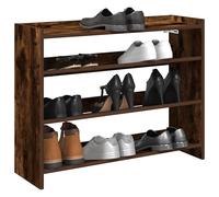 vidaXL Zapatero madera contrachapada roble ahumado 80x25x62 cm