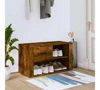 vidaXL Zapatero madera contrachapada roble ahumado 80x35x45 cm